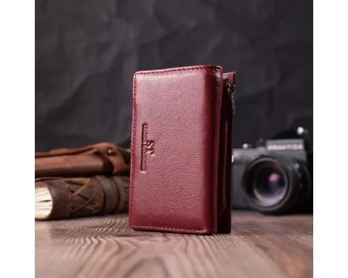 Гаманець ST Leather Шкіряний Бордовий (22489)