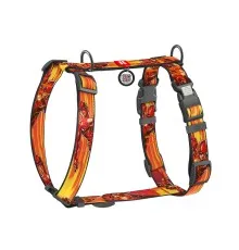 Шлея для собак WAUDOG Nylon H-подібна з QR-паспортом "Швидкість Флеша", пластиковий фастекс XL (346-1080)