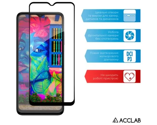 Скло захисне ACCLAB Full Glue Nokia C32 Black (1283126582219)