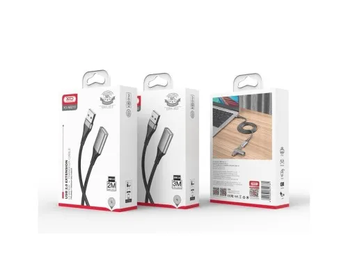 Дата кабель USB 2.0 AM/AM 3.0m black XO (NB-219-USB-3m)