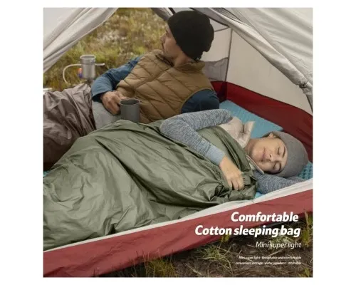 Спальний мішок Naturehike LW180 Mini NH21MSD04, правий, XL, темно-зелений (6975641884378)