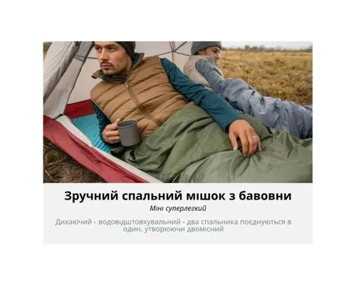 Спальний мішок Naturehike LW180 Mini NH21MSD04, правий, XL, темно-зелений (6975641884378)