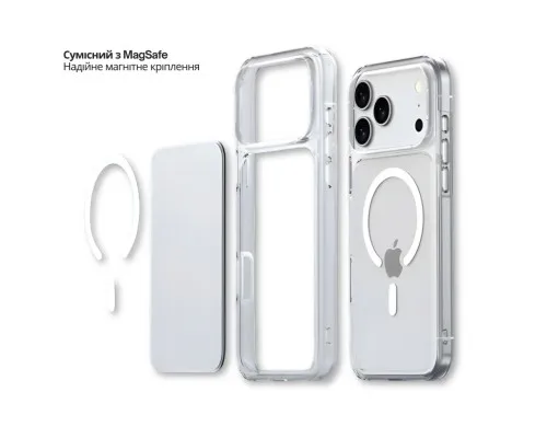 Чохол до мобільного телефона BeCover FIBRA Crystal MagSafe Apple iPhone 17 Pro Max (715370)