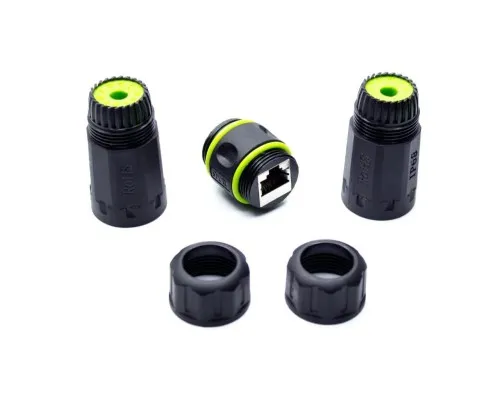 Зрощувач STP, cat.6A, RJ45 to RJ45, IP68 Kingda (KD-CP3010SHC6A)
