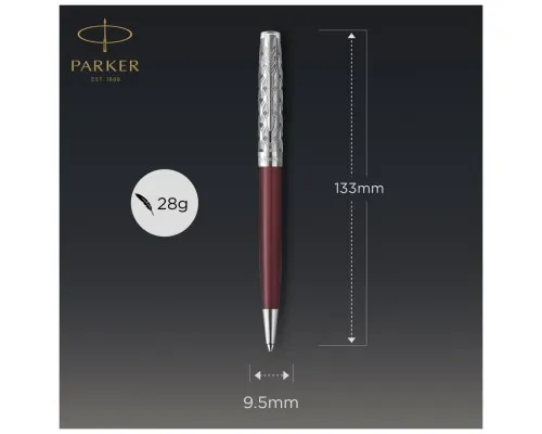 Ручка кулькова Parker SONNET 17 Metal & Red Lacquer CT BP (68 332)