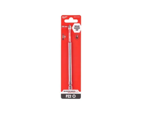 Біта для шуруповерта Milwaukee SHOCKWAVE, PZ2, 150мм 1шт (4932471928)