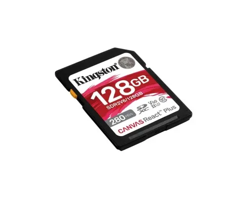 Карта пам'яті Kingston 128GB SDXC class 10 UHS-II U3 Canvas React Plus (SDR2V6/128GB)