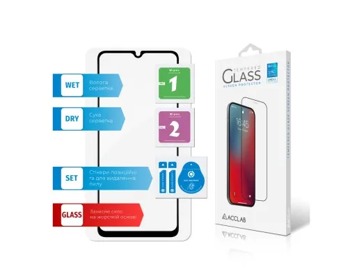 Скло захисне ACCLAB Full Glue Xiaomi Redmi A3 Black (1283126591327)