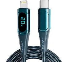 Дата кабель USB-C to Lightning 1.0m 20W Digital Display blue Essager (EXCTL-YD03)