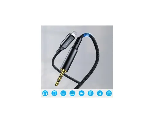Кабель мультимедійний Lightning to 3.5mm M 2.0m Choetech (AUX009)