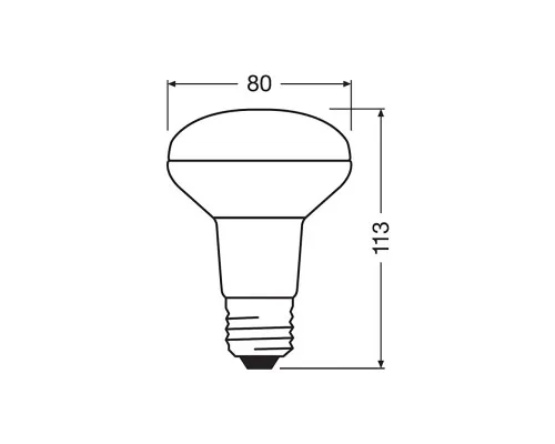 Лампочка Osram LED R80 60 4,3W/827 230V GL E27 (4058075433304)