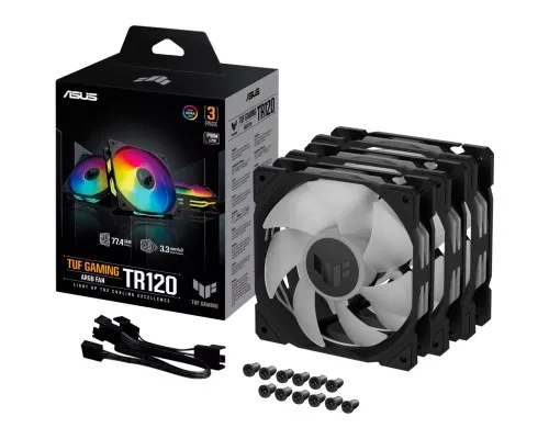 Кулер до корпусу ASUS TUF GAMING TR120 FAN ARGB BLACK 3IN1 (90DA0090-B09020)