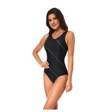 Купальник Aqua Speed Sophie 441-01 чорний, зелений 52 (5908217624727)