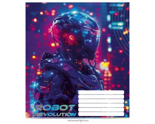 Зошит Школярик Robot Revolution 24 аркуша лінія (024-3522L)