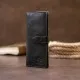 Гаманець Grande Pelle Anet на кнопці Чорний (11324)