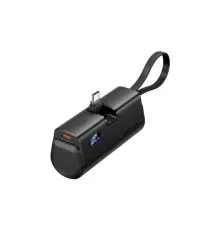 Батарея універсальна Vention 4800mAh 22,5W PD, USB-C In/Out, LED display, with built-in USB-C cable Black (FHQB0)