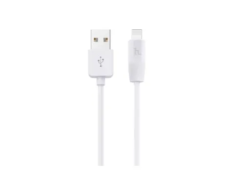 Дата кабель USB 2.0 AM to Lightning 2.0m 2.4A X1 white HOCO (6957531032014)