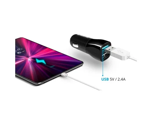 Зарядний пристрій Defender 2xUSB 12W 2.1A ECA-24 (83824)