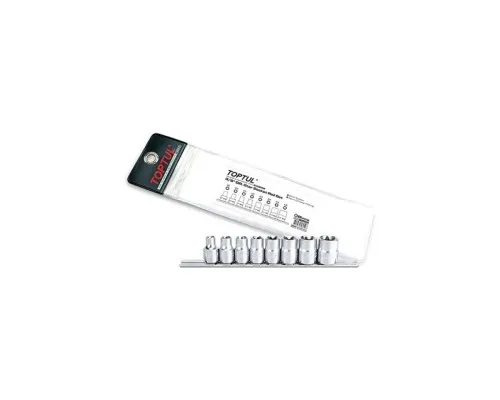 Набір головок Toptul TORX на планці 3/8" E8-E20 8шт. (GAAG0802)
