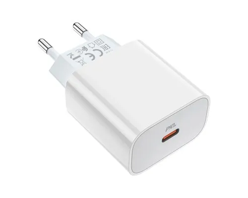 Зарядний пристрій HOCO C76A Plus Speed Source USB-C PD20W White (6931474746917)