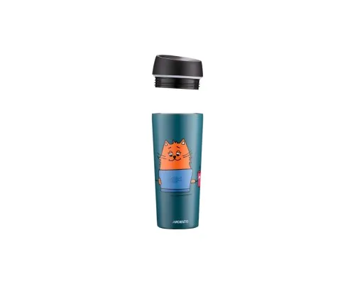 Термокружка Ardesto Coffee Тime Red Cat 450 мл Синя (AR2645CG)