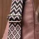 Сумка Vintage Жіноча з акцентом на текстильну лямку з гладкої екошкіри Рожева (22772)