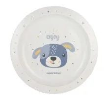 Тарілка дитяча Canpol babies CUTE ANIMALS пластикова, блакитна (4/411_blu2)