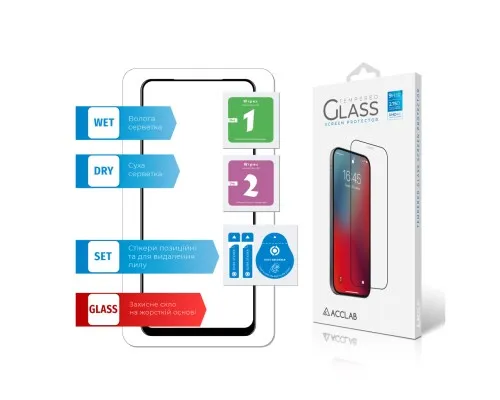 Скло захисне ACCLAB Full Glue Xiaomi Redmi Note 10 Black (1283126511295)