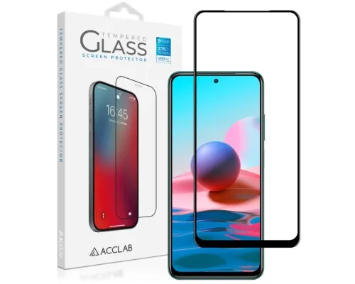 Скло захисне ACCLAB Full Glue Xiaomi Redmi Note 10 Black (1283126511295)