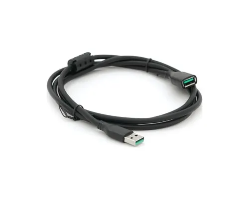 Дата кабель USB 2.0 AM/AF 1.0m black VEGGIEG (YT-AM/AF-V-U105)