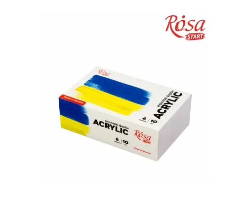 Акрилові фарби Rosa START Ukraine 6 x10 мл (4823098531050)