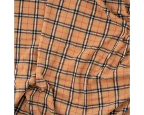 Плед Ardesto Fleece 100% поліестер, клітинка, бежевий 130х160 см (ART0722PB)