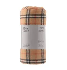 Плед Ardesto Fleece 100% поліестер, клітинка, бежевий 130х160 см (ART0722PB)
