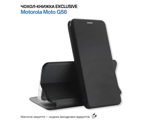 Чохол до мобільного телефона BeCover Exclusive Motorola Moto G56 Black (715489)