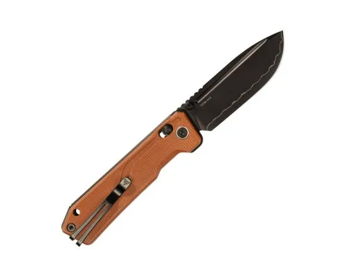 Ніж SRM Rubik 7228B 140Cr, Brown Micarta, Black Stonewash (7228B-MN2)