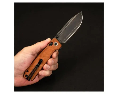 Ніж SRM Rubik 7228B 140Cr, Brown Micarta, Black Stonewash (7228B-MN2)