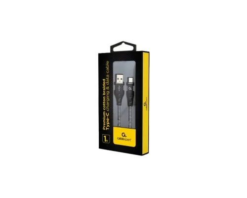 Дата кабель USB 2.0 AM to USB-C 1.0m Cablexpert (CC-USB2B-AMCM-1M-BW)