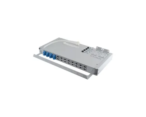 Патч-панель оптична 1U, SC, сплайс касети S400-A Crosver (FOB 19/1-400A/24-1-24-SC)