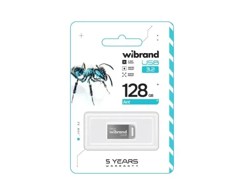 USB флеш накопичувач Wibrand 128GB Ant Silver USB 3.2 Gen 1 (USB 3.0) (WI3.2/AN128M4S)