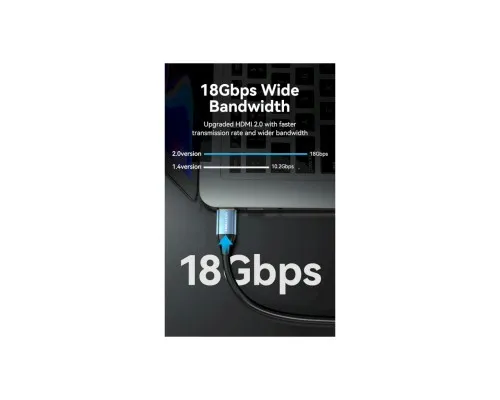 Кабель мультимедійний HDMI M to HDMI M 10.0m V2.0 4K60Hz blue VENTION (ALHSL)