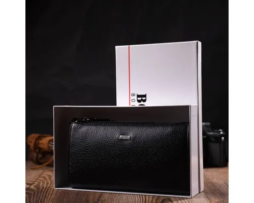 Гаманець Bond Accessories З натуральної шкіри флотар Чорна (22050)