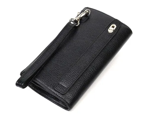 Гаманець Bond Accessories З натуральної шкіри флотар Чорна (22050)