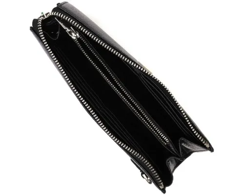 Гаманець Bond Accessories З натуральної шкіри флотар Чорна (22050)
