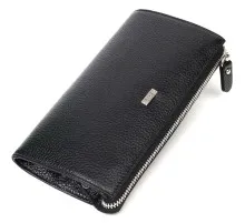 Гаманець Bond Accessories З натуральної шкіри флотар Чорна (22050)