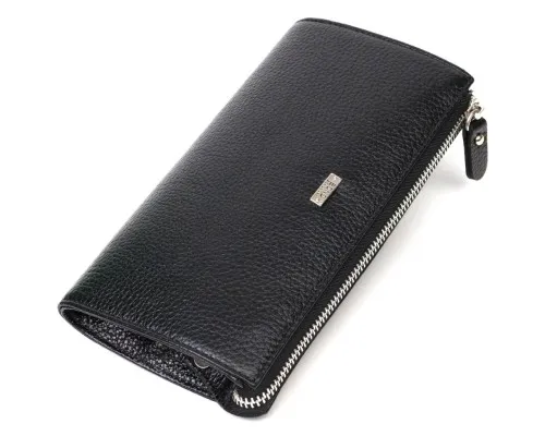 Гаманець Bond Accessories З натуральної шкіри флотар Чорна (22050)