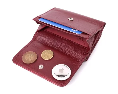 Гаманець ST Leather Шкіряний Бордовий (22507)