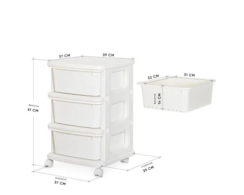 Дитячий стелаж Mealux дитячий Owen White (KD-E012 White)
