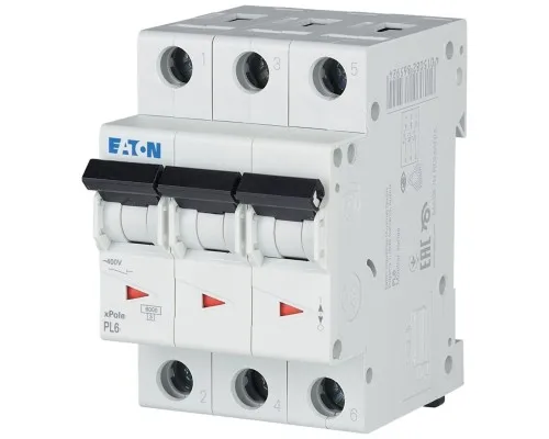 Автоматичний вимикач Eaton 3-п. М3 С 10А PL6 6кА
