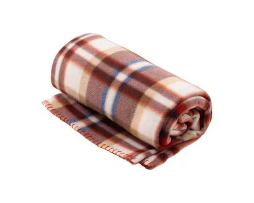 Плед Ardesto Fleece 100% поліестер, клітинка, біло-коричневий 130х160 см (ART0720PB)