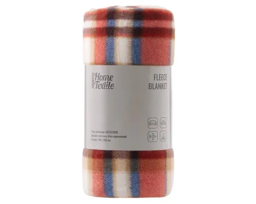 Плед Ardesto Fleece 100% поліестер, клітинка, біло-коричневий 130х160 см (ART0720PB)